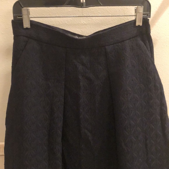 New Zara jacquard floral textured pleated high rise volume a-line midi skirt - Picture 11 of 15